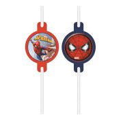 Spiderman Paper Straws 4pk