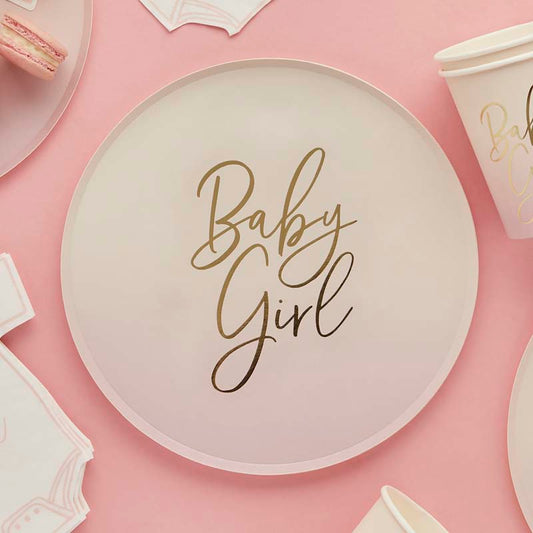 Baby Girl Plates 8pk