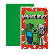 Minecraft Invitations 6pk