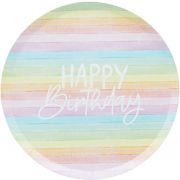 Eco Rainbow Paper Plates 8pk