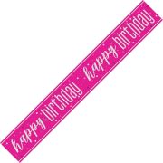 9ft Pink Glitz Birthday Banner