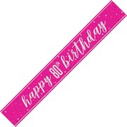 Pink Glitz 9ft Banner - 80