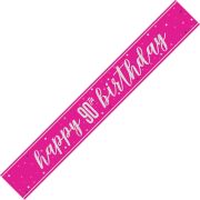 Pink Glitz 9ft Banner - 90