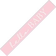 Hello Baby Banner - Pink