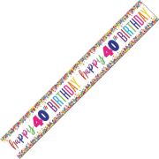 Confetti Birthday Banner - 40