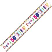 Confetti Birthday Banner - 50