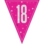 Pink Glitz Bunting 9ft - 18