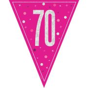 Pink Glitz Bunting 9ft - 70