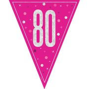 Pink Glitz Bunting 9ft - 80