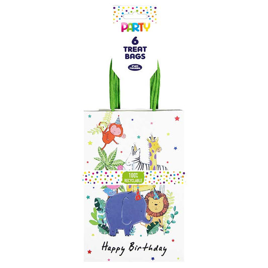 Paper Party Bags - Wildlife 6pk