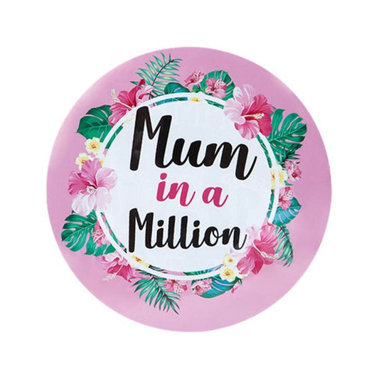 Mum In A Million Badge With Stand