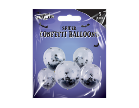 Spider Confetti Balloons 5pk