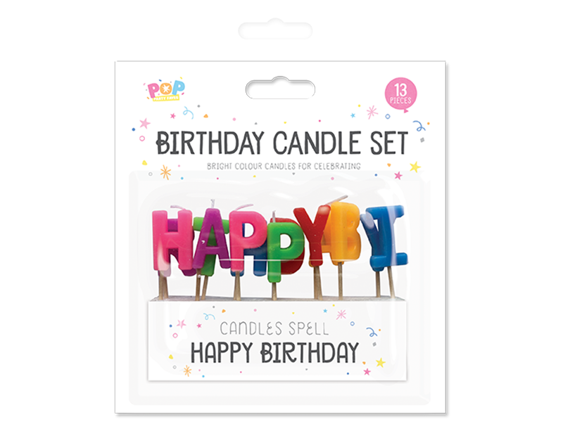 Happy Birthday Candles - Multicoloured