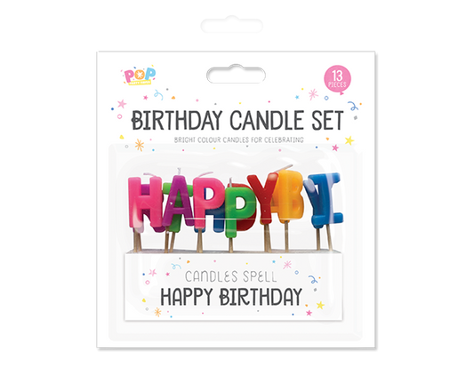 Happy Birthday Candles - Multicoloured