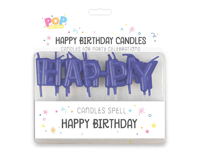 Happy Birthday Candles - Blue