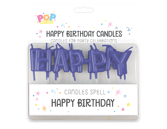 Happy Birthday Candles - Blue