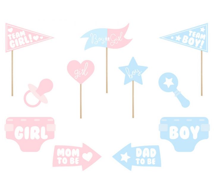 Gender Reveal Props 11pk