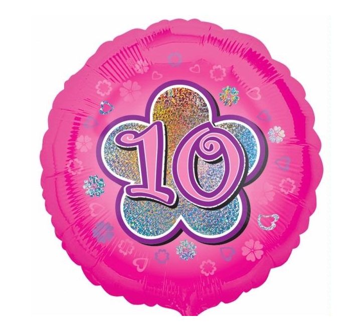 10th Birthday Balloon - Pink