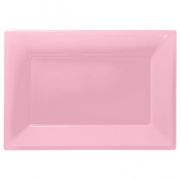 Plastic Platters 3pk - Baby Pink