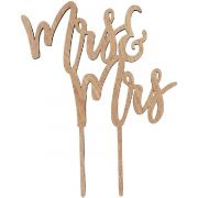 Wooden Cake Topper - Mrs & Mrs