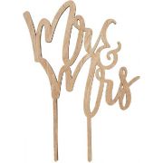 Wooden Cake Topper - Mr & Mrs