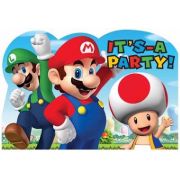 Mario Invitations 8pk