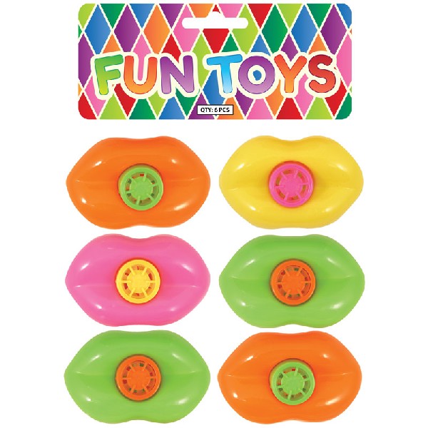 Fun Toys - Lip Whistles 6pk