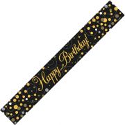 9ft Gold Fizz Birthday Banner