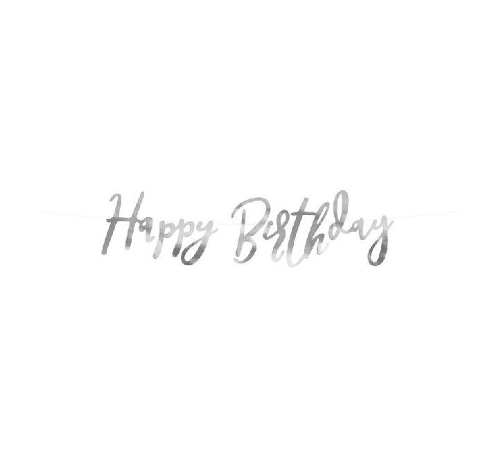 Birthday Banner - Silver