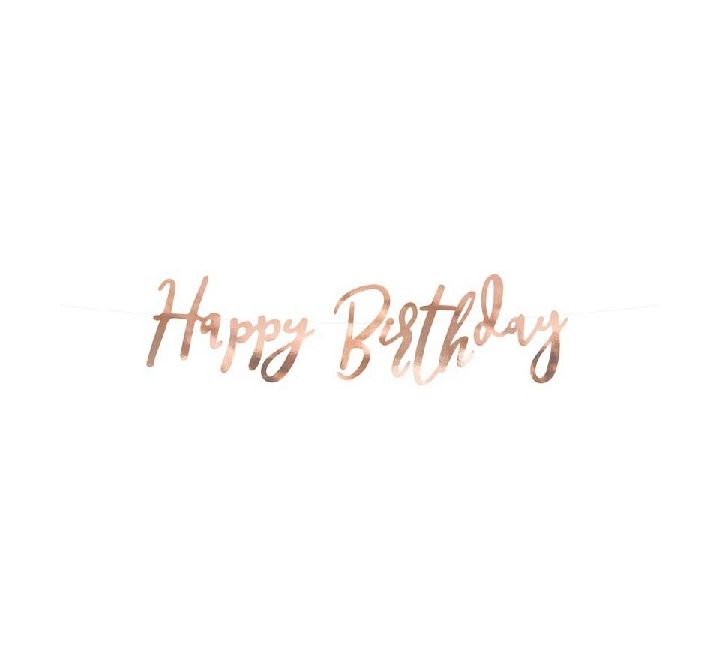 Birthday Banner - Rose Gold