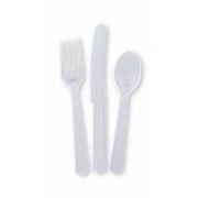 Plastic Cutlery 18pk - Clear