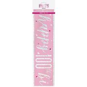 Pink Glitz 9ft Banner - 100