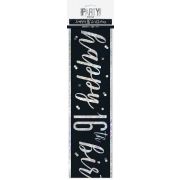 Black Glitz 9ft Banner - 16