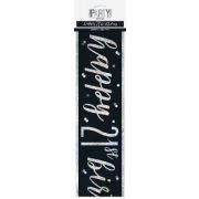 Black Glitz 9ft Banner - 21