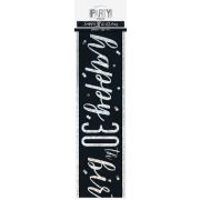 Black Glitz 9ft Banner - 30