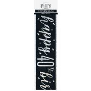 Black Glitz 9ft Banner - 40