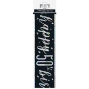 Black Glitz 9ft Banner - 50