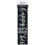 Black Glitz 9ft Banner - 60