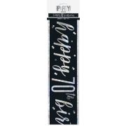 Black Glitz 9ft Banner - 70