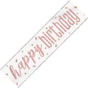 9ft Rose Gold Glitz Birthday Banner