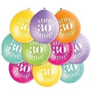 10pk 30th Birthday Balloons