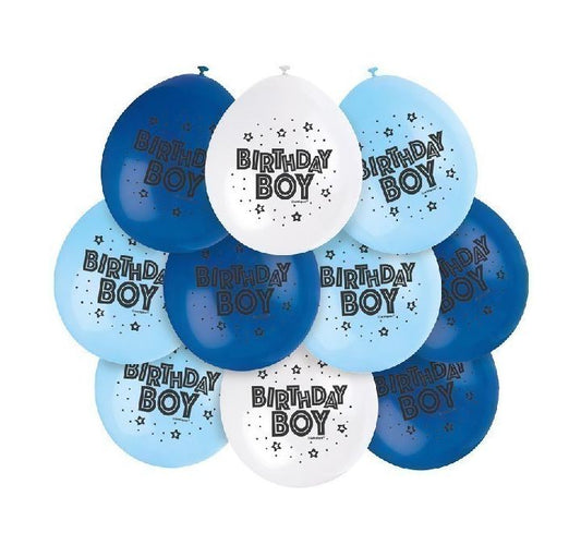 10pk Birthday Boy Balloons