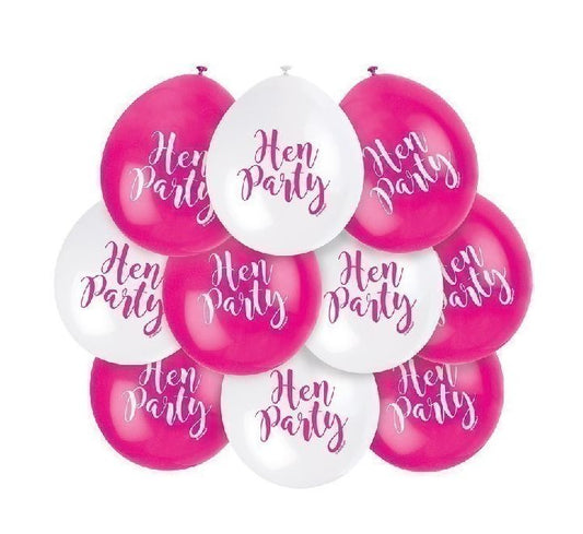 10pk Hen Party Balloons