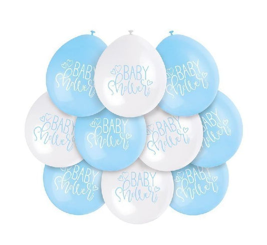 10pk Blue Baby Shower Balloons