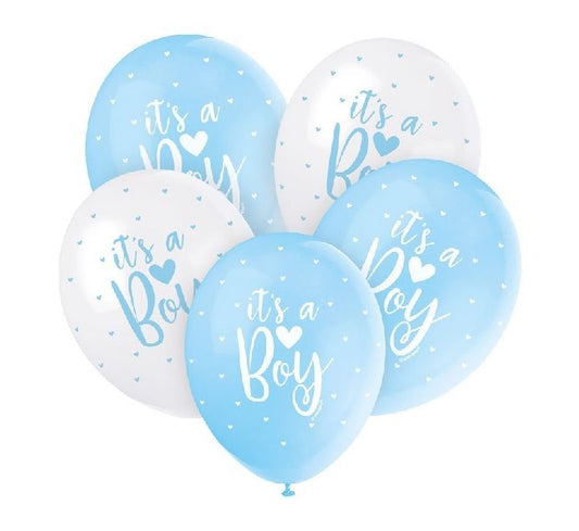 5pk It's A Boy Balloons