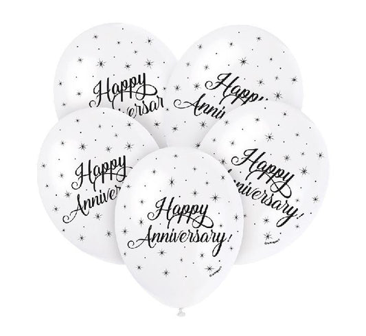 5pk Happy Anniversary Balloons