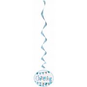 Blue Bunting Christening Swirls 3pk