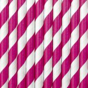 Paper Straws 10pk - Pink Stripes