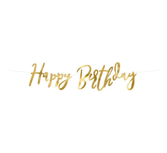 Birthday Banner - Gold