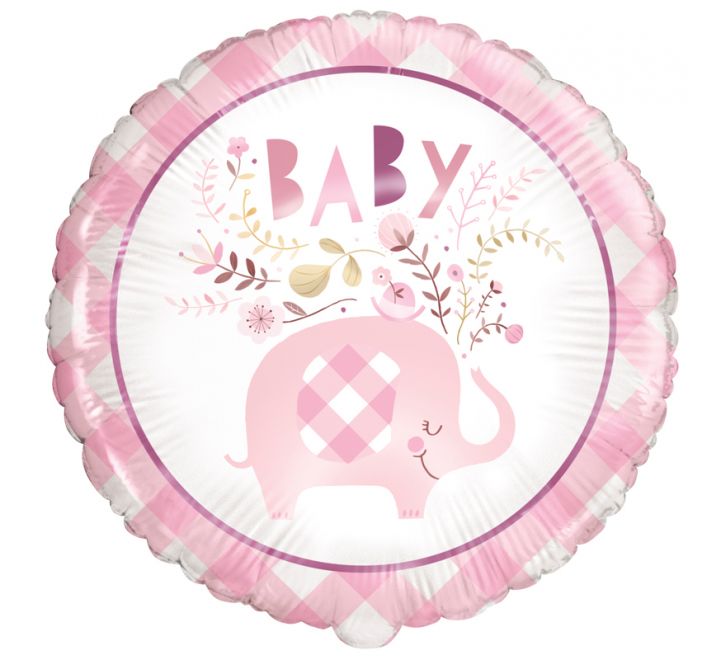 Elephant Baby Balloon - Pink